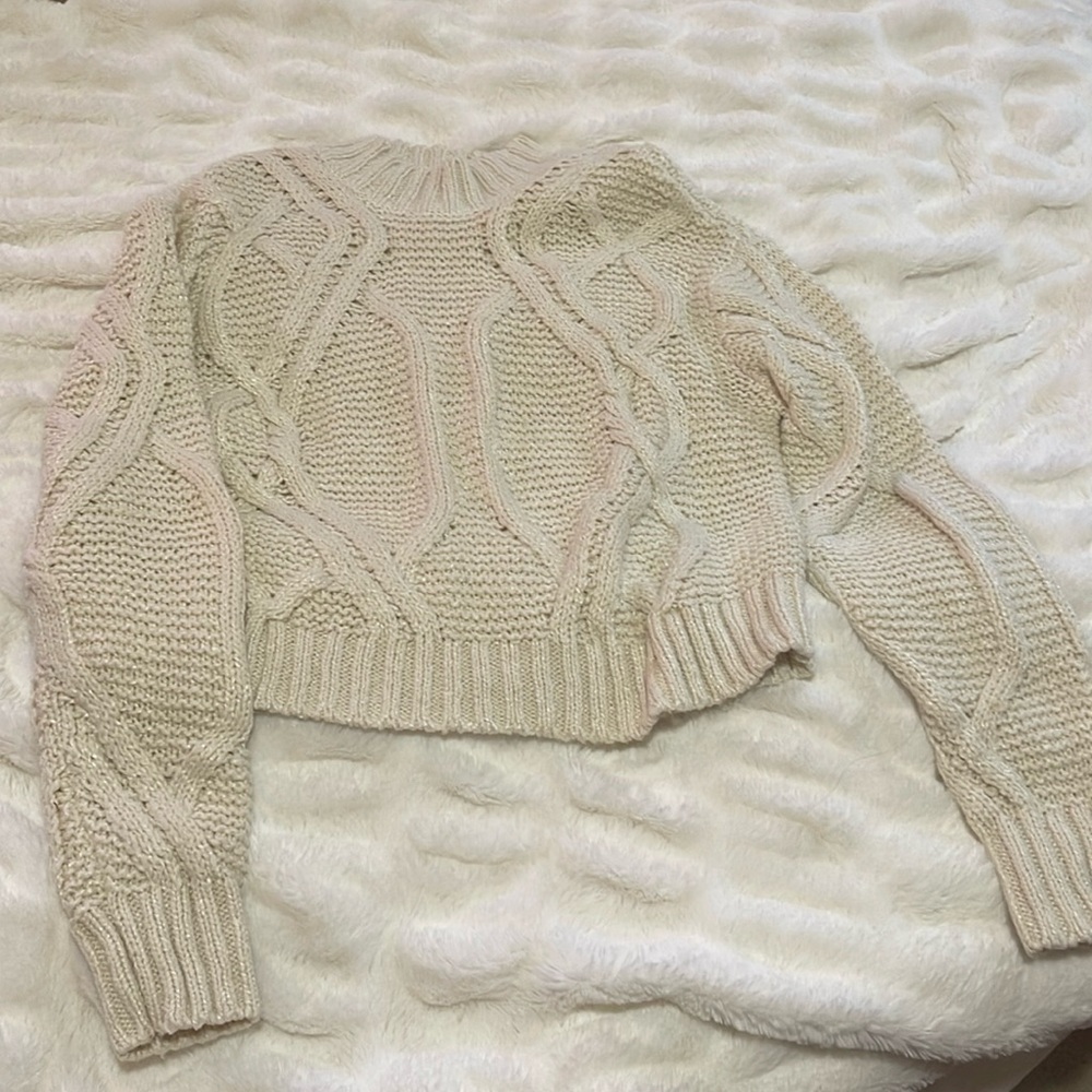 Lottie moss Cropped Cable Knit Sweater XS in great condition